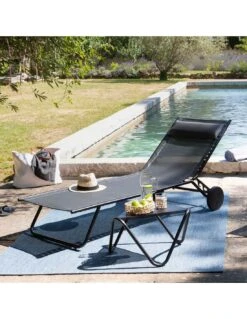Lafuma Bain De Soleil Miami Batyline Duo Obsidian -Fournitures De Jardin bain de soleil miami batyline duo obsidian 3
