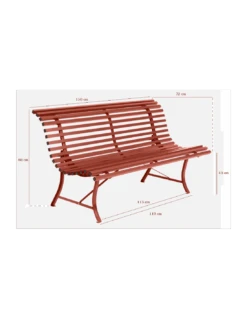 Banc De Jardin Louisiane L.150 Cm - Métal - Gris Orage