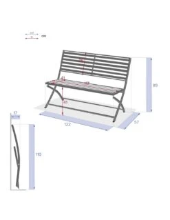 Banc De Jardin Olbia 3 Places Pliant Gris - L.122 X P.53 X H.88 Cm 10 Banc De Jardin Olbia 3 Places Pliant Gris - L.122 X P.53 X H.88 Cm -Fournitures De Jardin banc de jardin olbia 3 places pliant gris l122 x p53 x h88 cm 3