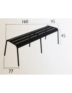Banc Monceau 3/4 Places En Métal -160 Cm - Carbone 6 Banc Monceau 3/4 Places En Métal -160 Cm - Carbone -Fournitures De Jardin banc monceau xl 34 places metal 160cm 9