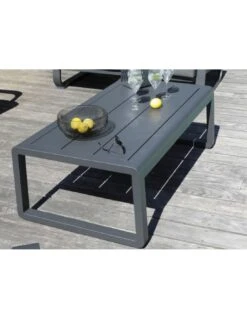 Canapé Antonino 3 Places + Table - Graphite 10 Canapé Antonino 3 Places + Table - Graphite -Fournitures De Jardin canape antonino 2 places table oceo 10