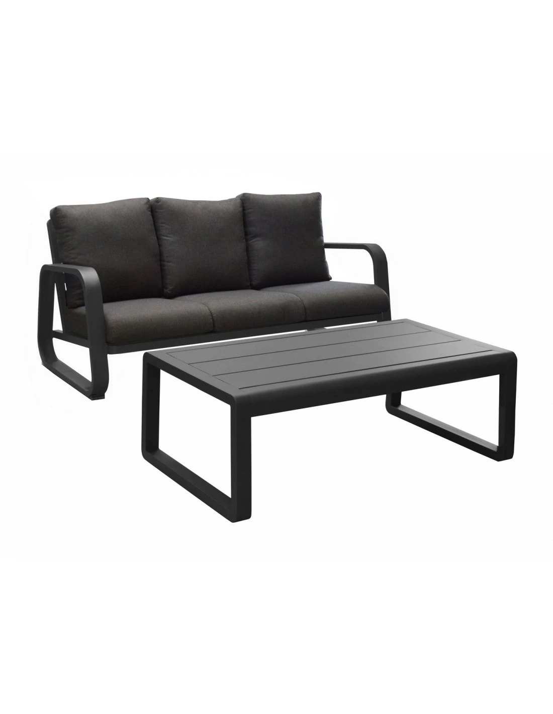 Canapé Antonino 3 Places + Table - Graphite 1 Canapé Antonino 3 Places + Table - Graphite