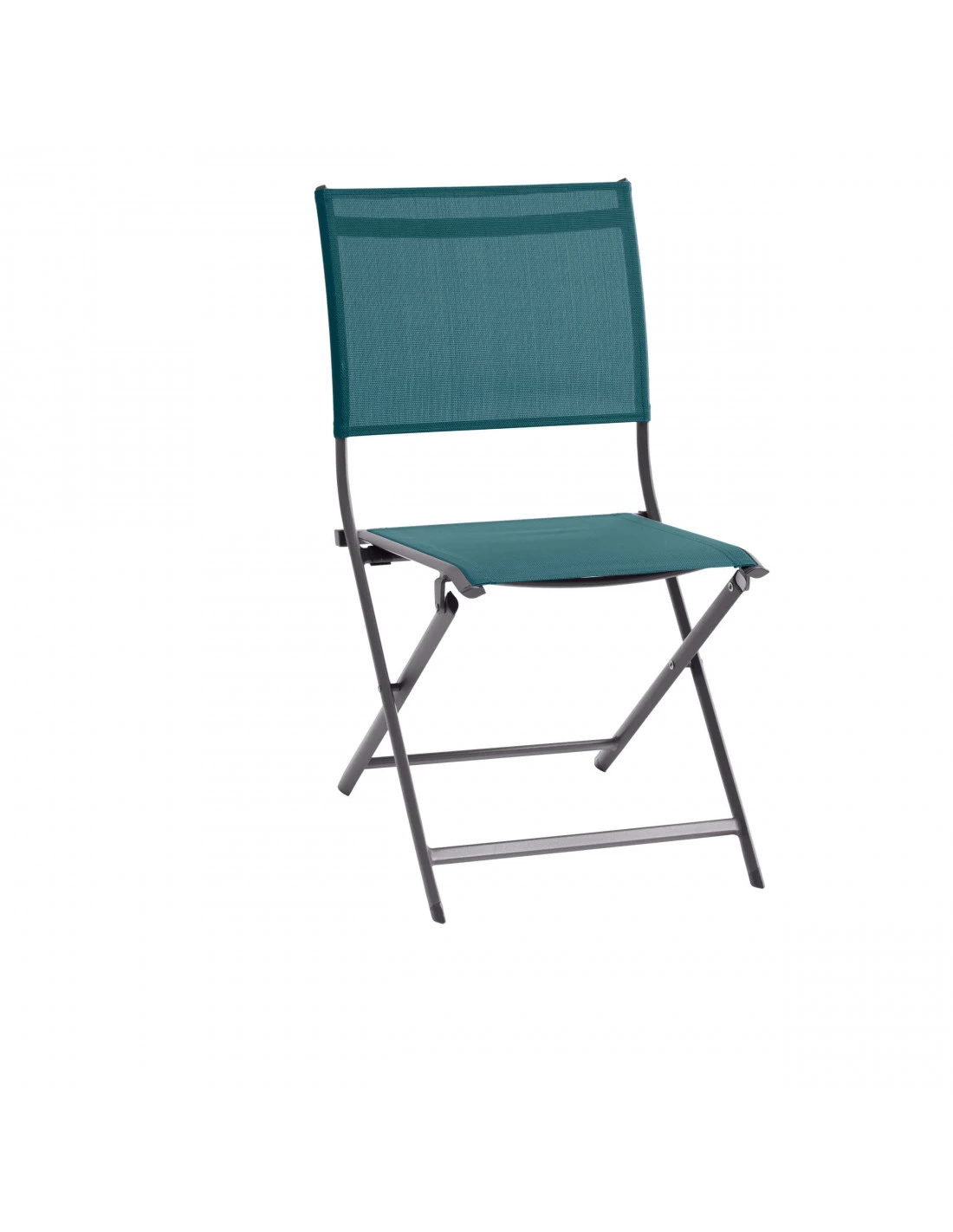 Chaise De Jardin AXANT Pliable - Aluminium Et Texaline - Canard / Graphite 1 Chaise De Jardin AXANT Pliable - Aluminium Et Texaline - Canard / Graphite