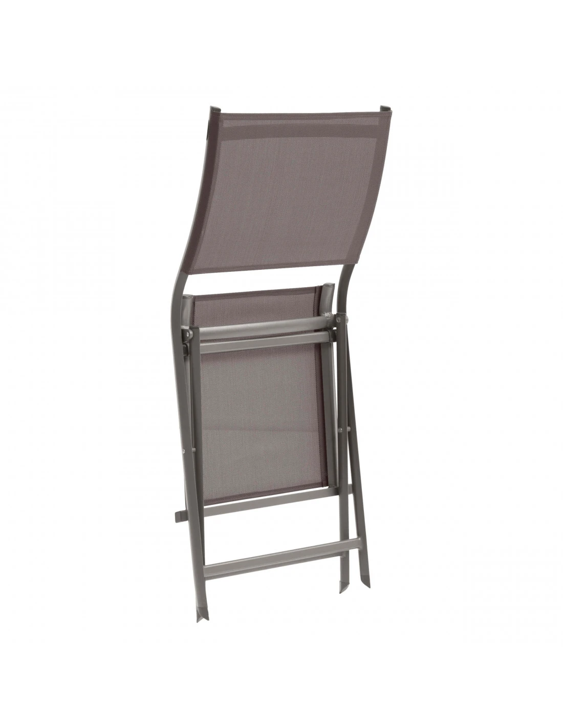 Chaise De Jardin AXANT Pliable - Aluminium Et Texaline - Wenge / Praline 2 Chaise De Jardin AXANT Pliable - Aluminium Et Texaline - Wenge / Praline – Image 2