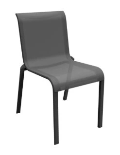 Chaise De Jardin Cauro - Aluminium Coloris Au Choix - Graphite / Gris