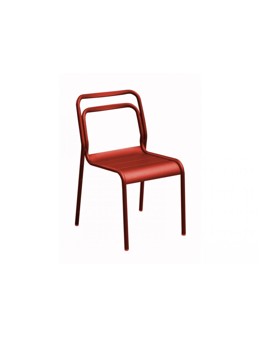 Chaise De Jardin EOS Empilable En Aluminium - Rouge 1 Chaise De Jardin EOS Empilable En Aluminium - Rouge