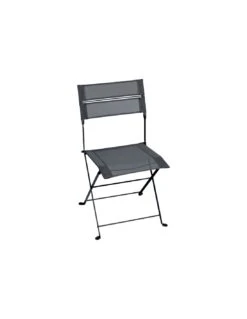 Chaise De Jardin Latitude Pliante - Acier Et Batyline - Gris Argile