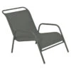 Fauteuil Bas De Jardin Coolside Empilable - Acier Et Batyline - Romarin