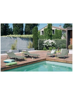 Fauteuil Bas De Jardin Coolside Empilable - Acier Et Batyline - Romarin -Fournitures De Jardin fauteuil bas de jardin coolside empilable acier et batyline 3