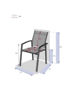 Fauteuil De Jardin Axiome En Aluminium Poivre Et Graphite -Fournitures De Jardin fauteuil de jardin axiome en aluminium poivre et graphite 3