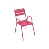 Fauteuil De Jardin Bridge Monceau Empilable Métal - Rose Praline