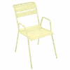 Fauteuil De Jardin Bridge Monceau Empilable Métal - Citron Givré