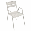 Fauteuil De Jardin Bridge Monceau Empilable Métal - Gris Argile
