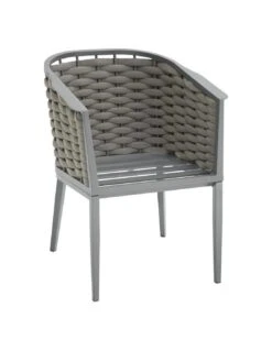 Fauteuil De Jardin Embruns - Aluminium Et Maille Tressée -Fournitures De Jardin fauteuil de jardin embruns aluminium et maille tressee 3