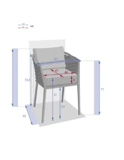 Fauteuil De Jardin Embruns - Aluminium Et Maille Tressée -Fournitures De Jardin fauteuil de jardin embruns aluminium et maille tressee 6
