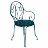 Fauteuil De Jardin Montmartre Empilable En Métal - Bleu Acapulco