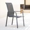 Fauteuil Dossier Haut Empilable Essentia - Aluminium Graphite