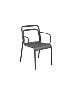 Fauteuil EOS Empilable En Aluminium - Graphite