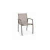 Fauteuil Hilla Empilable - Aluminium Café
