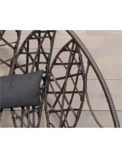 Fauteuil œuf Suspendu Malaga - Acier époxy Et Résine Synthétique - Marron Foncé -Fournitures De Jardin fauteuil oeuf malaga 1 2