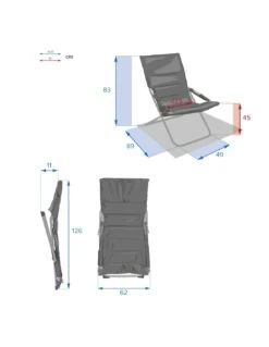 Fauteuil Relax De Jardin MILOS - Assise Matelassée - Ardoise -Fournitures De Jardin fauteuil relax de jardin milos assise matelassee ardoise 4