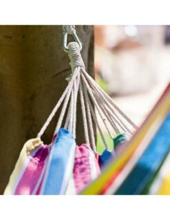 Fournitures De Jardin -Fournitures De Jardin kit de fixation hamac avec cordes et mousquetons 1