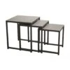Lot De 3 Tables GIGOGNE En Aluminium Grey