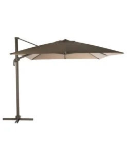 Parasol Déporté Carré Eléa 3 X 3 M - Graphite / Ardoise -Fournitures De Jardin parasol deporte carre elea 3 x 3 m graphite ardoise 1 6
