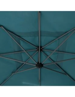Parasol Déporté Carré Manoa 2.5x2.5 M - Acier Et Polyester - Bleu Canard -Fournitures De Jardin parasol deporte carre manoa 25x25 m acier et polyester bleu canard 2