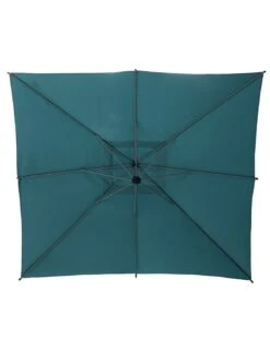 Parasol Déporté Carré Manoa 2.5x2.5 M - Acier Et Polyester - Bleu Canard -Fournitures De Jardin parasol deporte carre manoa 25x25 m acier et polyester bleu canard 3