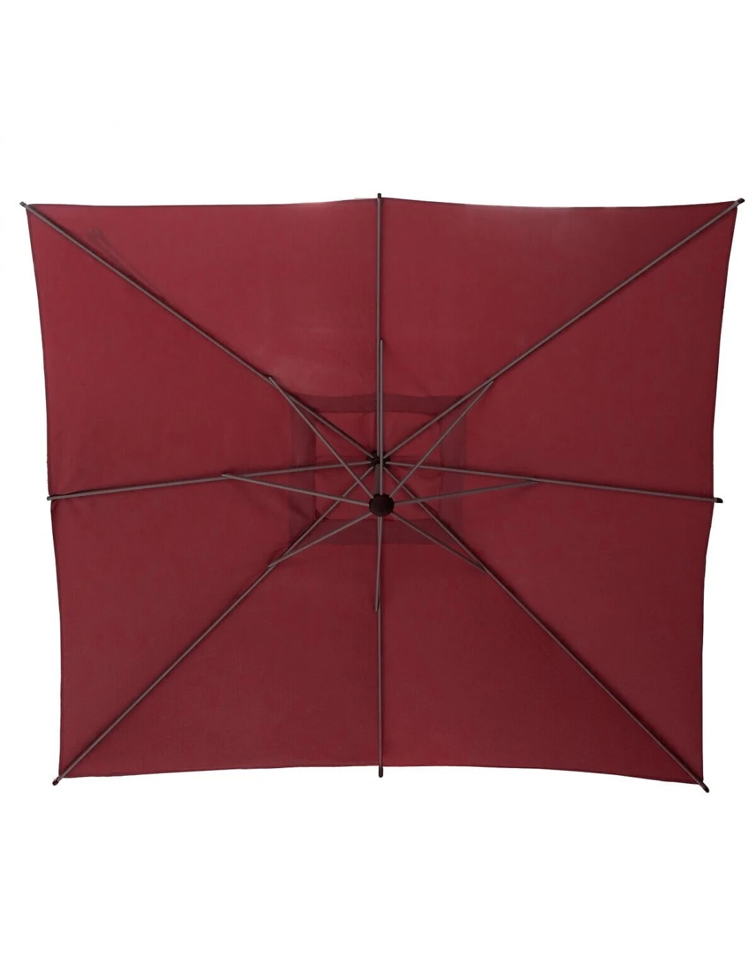 Parasol Déporté Carré Manoa 2.5x2.5 M - Acier Et Polyester - Bordeaux 4 Parasol Déporté Carré Manoa 2.5x2.5 M - Acier Et Polyester - Bordeaux – Image 4