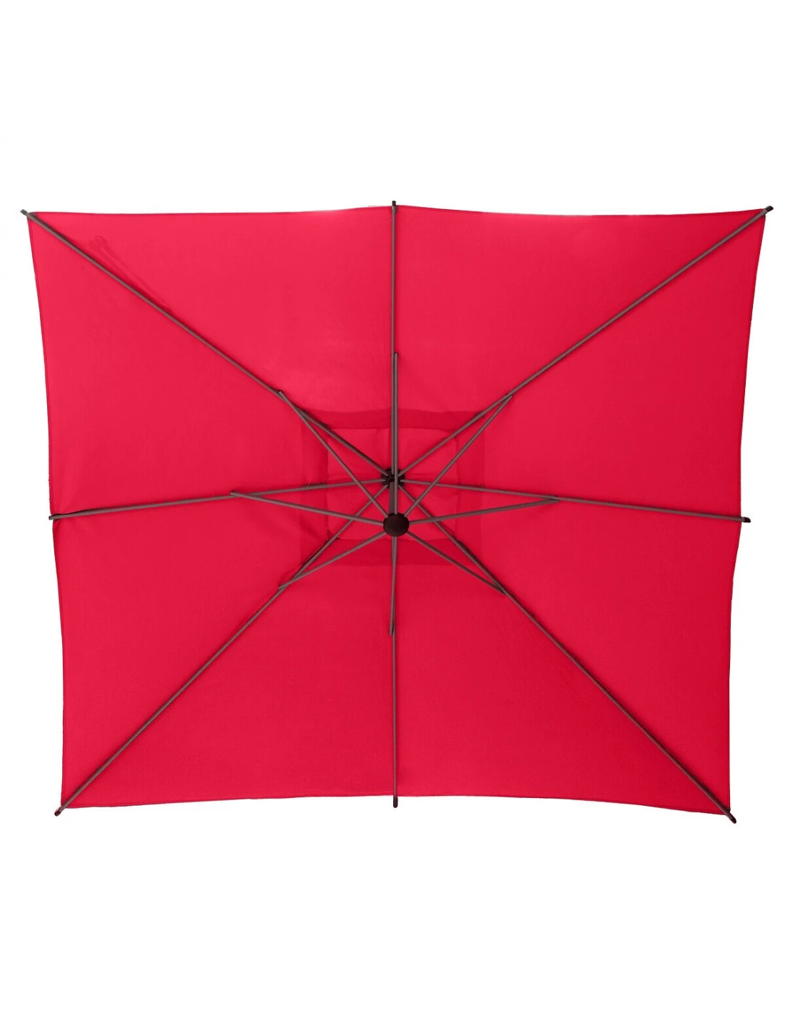 Parasol Déporté Carré Manoa 2.5x2.5 M - Acier Et Polyester - Bordeaux 7 Parasol Déporté Carré Manoa 2.5x2.5 M - Acier Et Polyester - Bordeaux – Image 7