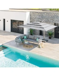 Parasol Déporté Eléa 3 X 4 M Multi-toiles Ardoise 16 Parasol Déporté Eléa 3 X 4 M Multi-toiles Ardoise -Fournitures De Jardin parasol deporte elea 3 x 4 m multi toiles ardoise 7