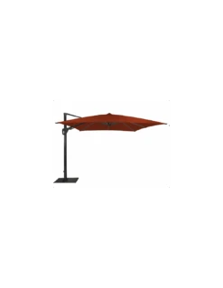 Parasol Déporté Elios Sunbrella - 3 X 3 M - Orientable - Sienne