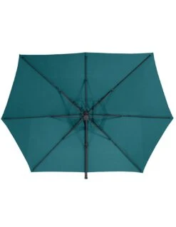 Parasol Déporté Hexagonal Éléa 3 X 4,2 M - Toile Polyester - Bleu Canard -Fournitures De Jardin parasol deporte hexagonal elea 3 x 42 m toile polyester bleu canard 3