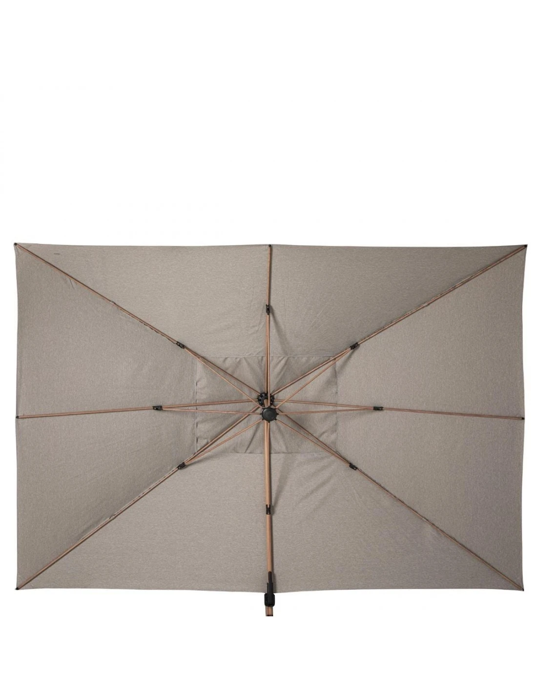 Parasol Déporté Soly 3 X 4 M Noisette - Mât Et Baleines Imprimés Effet Bois 3 Parasol Déporté Soly 3 X 4 M Noisette - Mât Et Baleines Imprimés Effet Bois – Image 3