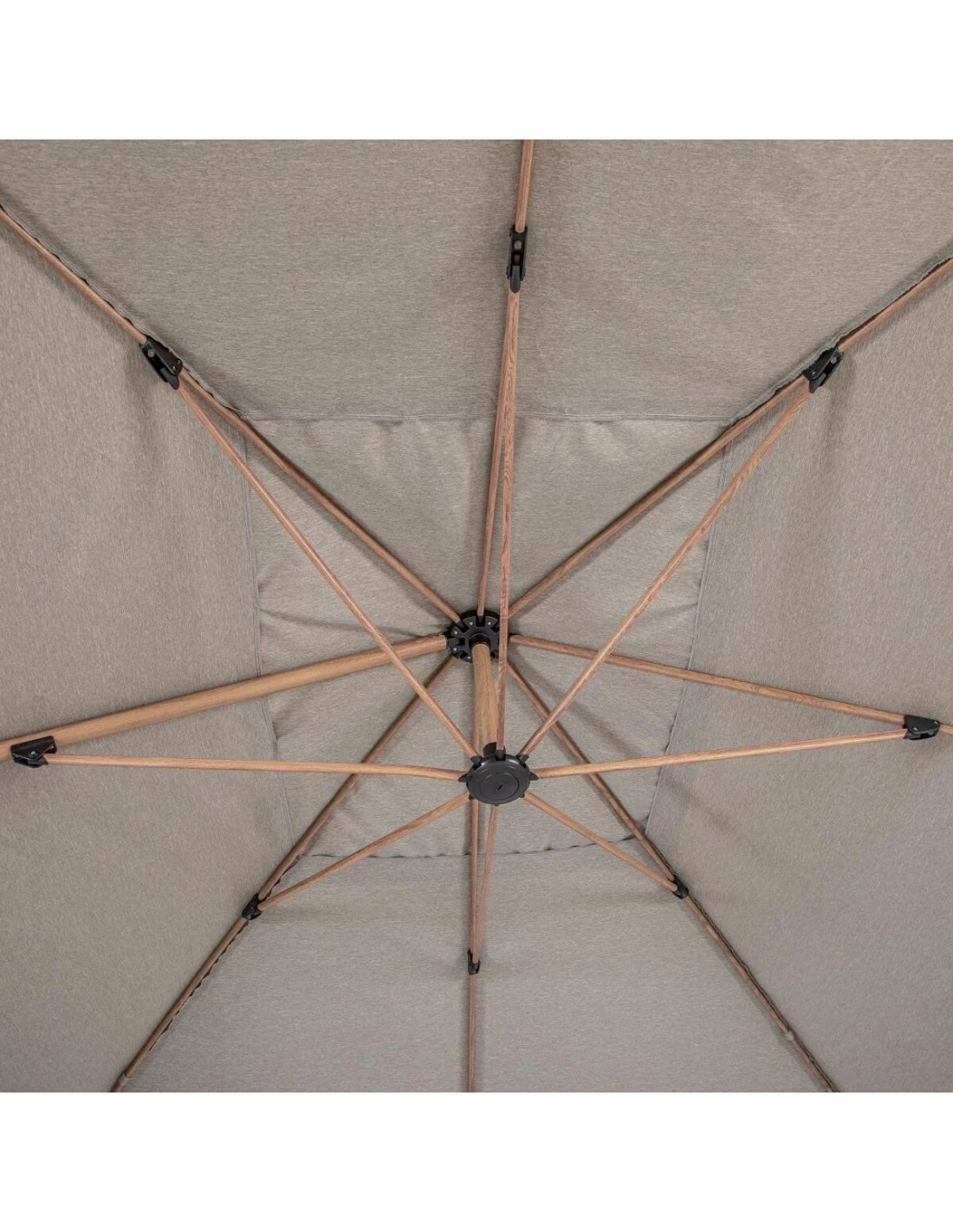 Parasol Déporté Soly 3 X 4 M Noisette - Mât Et Baleines Imprimés Effet Bois 6 Parasol Déporté Soly 3 X 4 M Noisette - Mât Et Baleines Imprimés Effet Bois – Image 6