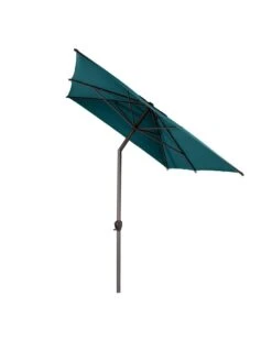 Parasol Droit Loompa Rectangulaire 2 X 3 M à Manivelle - Bleu Canard -Fournitures De Jardin parasol droit loompa rectangulaire 2 x 3 m a manivelle bleu canard 2