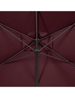 Parasol Droit Loompa Rectangulaire 2 X 3 M à Manivelle - Bordeaux -Fournitures De Jardin parasol droit loompa rectangulaire 2 x 3 m a manivelle bordeaux 4