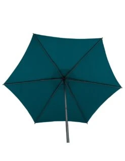 Parasol Droit Rond Soya Ø2.7m - Acier Et Polyester - Bleu Canard -Fournitures De Jardin parasol droit rond soya o27m acier et polyester bleu canard 4