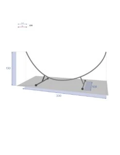 Pied De Hamac Demi-Lune - 330 X 110 X 130 Cm - Acier -Fournitures De Jardin pied de hamac demi lune 330 x 110 x 130 cm acier 3