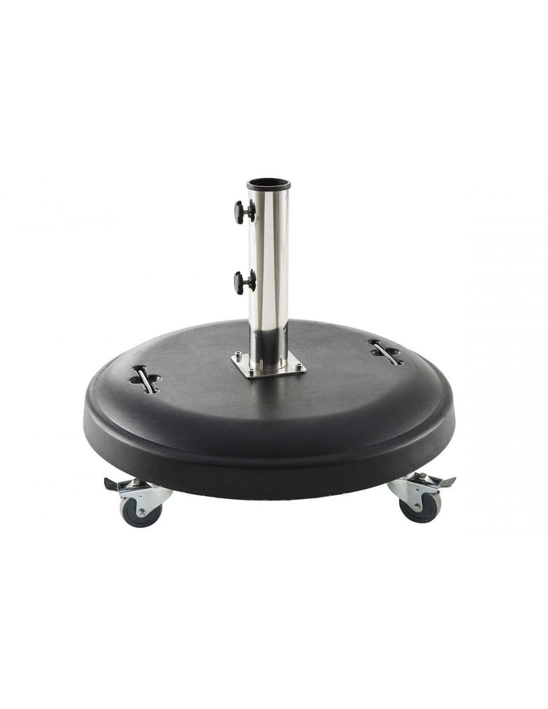 Pied De Parasol Béton 50 Kg Noir - Acier Inoxydable Et Béton 1 Pied De Parasol Béton 50 Kg Noir - Acier Inoxydable Et Béton