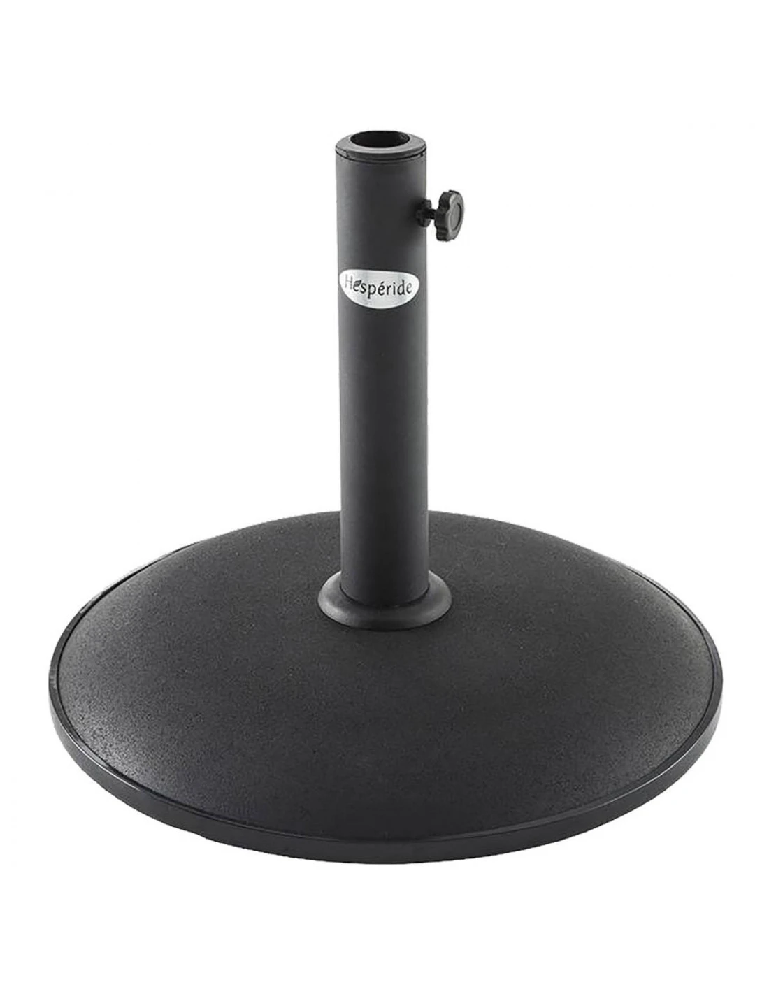 Pied De Parasol Béton Rond 15 Kg - D.45 X H.37,5 Cm - Noir 1 Pied De Parasol Béton Rond 15 Kg - D.45 X H.37,5 Cm - Noir