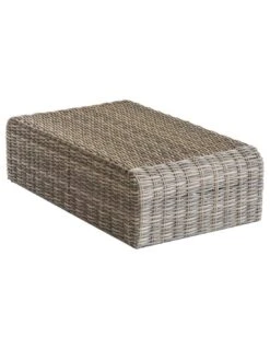 Pouf De Salon Mooréa - L.105 X P.60 X H.30 Cm - Aluminium Et Résine Tressée - Naturae -Fournitures De Jardin pouf de salon moorea l105 x p60 x h30 cm aluminium et resine tressee naturae 2