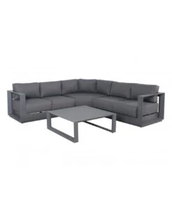 Salon D'angle Allure 5P - Aluminium - Graphite