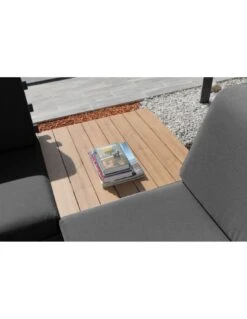 Salon D'angle Staten Avec Tablettes - Graphite / Oak -Fournitures De Jardin salon d angle staten avec tablettes coloris au choix 11