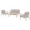 Salon De Jardin 4 Places Jade - Alu/Heat - Crème/Oak/Beige