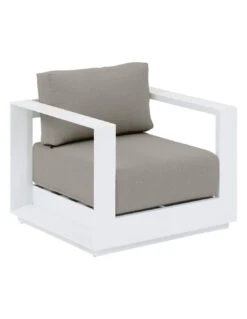 Salon De Jardin Allure 5 Places - Aluminium Graphite - Blanc -Fournitures De Jardin salon de jardin allure 5 places aluminium graphite 1 4