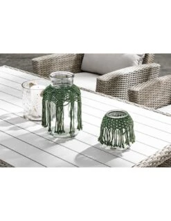 Salon De Jardin Ariel - 7 Places - Résine Synthétique Naturel -Fournitures De Jardin salon de jardin ariel 7 places resine synthetique naturel 11