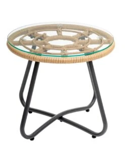 Salon De Jardin Duo Lambada - 2 Fauteuils Et Table Basse Ronde -Fournitures De Jardin salon de jardin duo lambada 2 fauteuils et table basse ronde 4